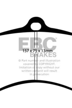 EBC 68-69 Chevrolet Camaro (1st Gen) 4.9 Greenstuff Front Brake Pads Latest