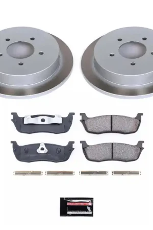 Fast Shipping Power Stop 98-00 Lincoln Navigator Rear Semi-Coated Rotor Kit