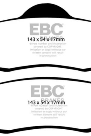 Money Back Guarantee EBC 05-10 Jeep Commander 3.7 Yellowstuff Rear Brake Pads