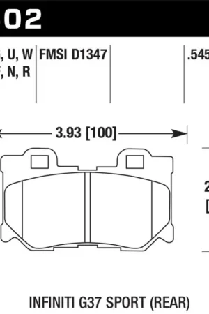 Hawk 14-19 Infiniti Q50 Rear ER-1 Brake Pads Deal