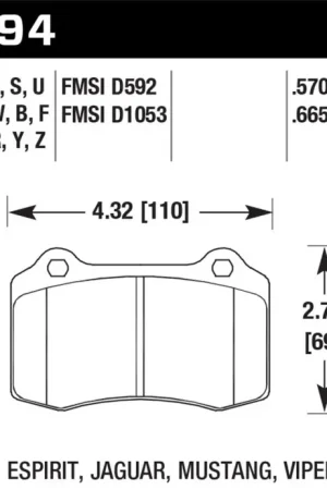 Hawk LTS Street Brake Pads Authentic