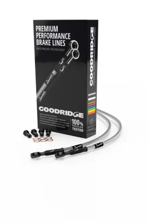 Limited Edition Goodridge 11-13 Harley-Davidson FXS Blackline Black Front Brake Line w/Clear Fitting