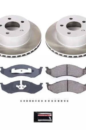 Hot Picks Power Stop 97-99 Jeep Wrangler Front Semi-Coated Rotor Kit