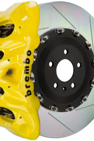 Warranty Included Brembo 09-16 Panamera/S/4S/Turbo Front GT BBK 8 Piston Cast 412x38 2pc Rotor Slotted Type1-Yellow