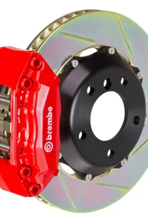 Brembo 98-02 Accord V6 Front GT BBK 4 Piston Cast 2pc 328x28 2pc Rotor Slotted Type1-Red Hot Deal