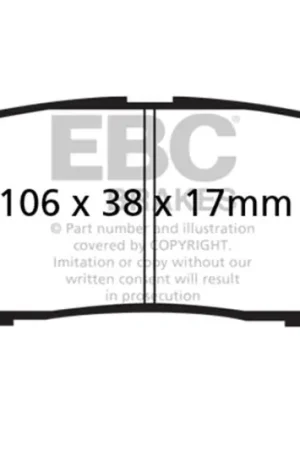 Exclusive EBC 95-96 Toyota Avalon 3.0 Greenstuff Rear Brake Pads