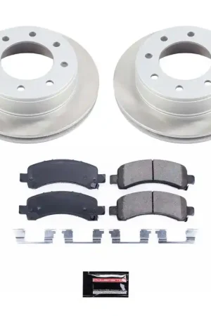 New Release Power Stop 07-20 GMC Savana 3500 Rear Semi-Coated Rotor Kit