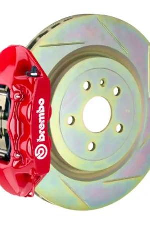 Brembo 11-18 Focus/13-18 Focus ST Front GT BBK 4 Piston Cast 336 x28 1pc Rotor Slotted Type1-Red Crafted