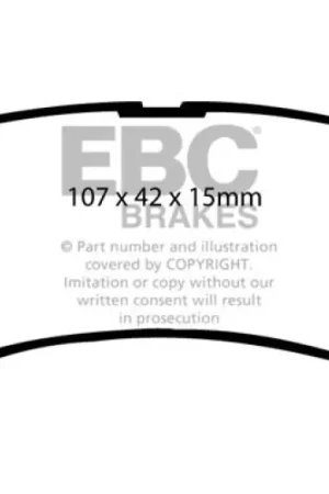 Brand New EBC 90-91 Lexus ES250 2.5 Redstuff Rear Brake Pads