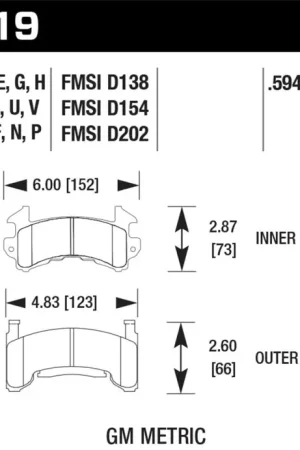 Hawk Buick / Cadillac / Chevrolet / GMC / Isuzu / Oldsmobile / Pontiac Blue 9012 Race Brake Pads Best Price