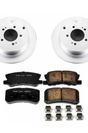 Fast Shipping Power Stop 09-15 Mitsubishi Lancer Rear Z17 Evolution Geomet Coated Brake Kit