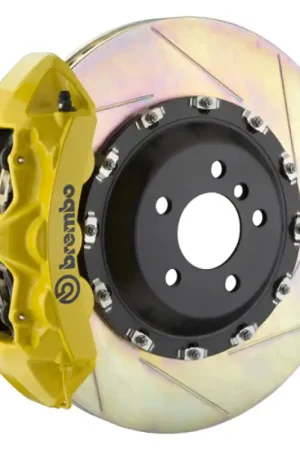 Best Price Brembo 10-19 Ghost Front GT BBK 6 Piston Cast 411x34 2pc Rotor Slotted Type-1- Yellow