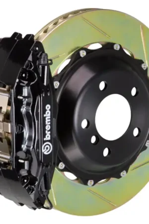 Luxury Brembo 99-07 Evo VI/VII/VIII/IXFront GT BBK 4 Piston Cast 2pc 355x32 2pc Rotor Slotted Type1-Black