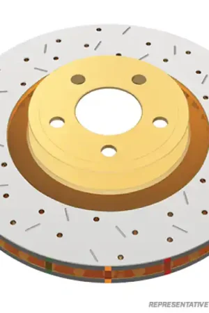 DBA 2009 Chevrolet Corvette ZR1 4000 Series Drilled and Slotted Front Rotor Free Delivery