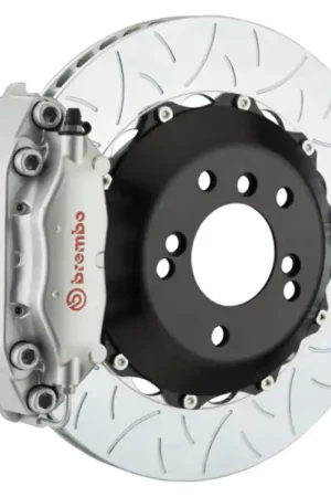 Free Returns Brembo 04-08 S4/06-08 A4 Rear GT BBK 4 Piston Cast 2pc 345x28 2pc Rotor Slotted Type3-Silver