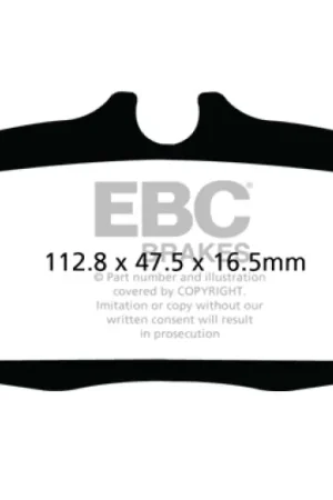 Worldwide Shipping EBC 12 Ford Mustang 5.8 Supercharged (GT500) Shelby Ultimax2 Rear Brake Pads