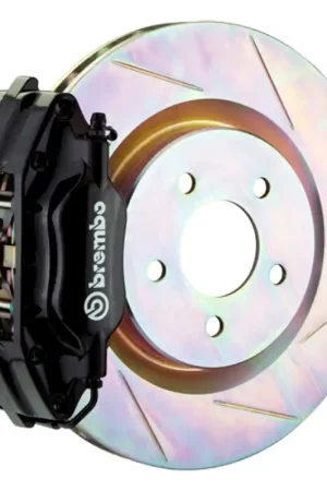 Save Now Brembo 94-04 Mustang (SN95) Front GT BBK 4 Piston Cast 2pc 330x28 1pc Rotor Slotted Type-1-Black