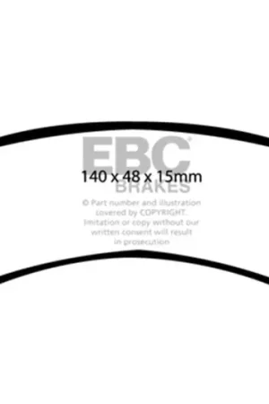 EBC 00-02 Ford Explorer Sport 4.0 2WD (Phenolic Pistons) Yellowstuff Rear Brake Pads Last Chance