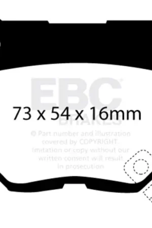 EBC 89-95 Nissan Skyline (R32) 2.6 Twin Turbo GT-R Yellowstuff Rear Brake Pads Markdown