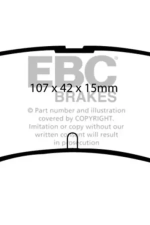EBC 89-92 Geo Prizm 1.6 SL Greenstuff Rear Brake Pads Clearance