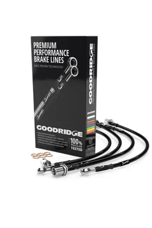 Certified Goodridge 14-18 Subaru Forester 2.5L Stainless Steel Brake Lines - Black