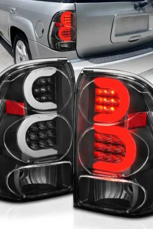 Trending ANZO 2002-2009 Chevrolet Trailblazer LED Tail Lights w/ Light Bar Black Housing Clear Lens