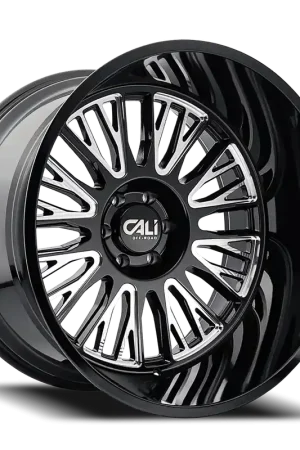 Cast Aluminum Wheels Vertex 9116 BM 20x10 Milled Gloss Black 5 On 127 Bolt Pattern -25 Offset Cali Offroad Wheels Special Discount