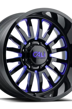 Cast Aluminum Wheels Summit 9110 GB-BL 22x12 Blue Milled Spokes Gloss Black 8 On 170 Bolt Pattern -51 Offset Cali Offroad Wheels Buy Online