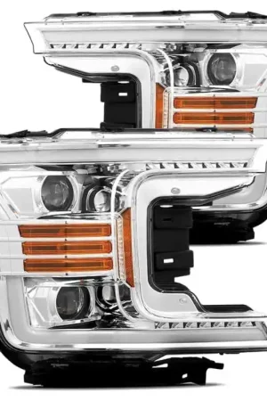 Markdown AlphaRex 18-19 Ford F-150 PRO-Series Projector Headlights Plank Style Chrm w/Activ Light/Seq Signal