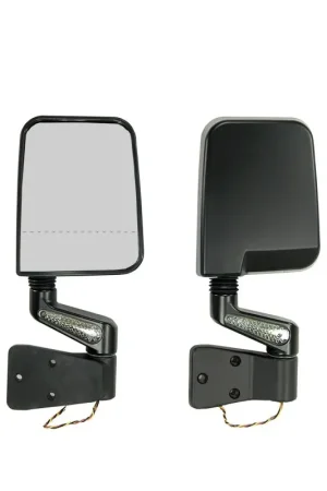 Rugged Ridge 87-02 Jeep Wrangler YJ/TJ Black Dual Focus Door Mirror Kit w/ LED Signal Limited Offer
