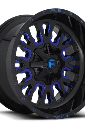 Wholesale Aluminum Wheels 20X12 Stroke D645 5 On 114.3/5 On 127 Gloss Blue/Milled 78.1 Bore -43 Offset Fuel Off Road Wheels