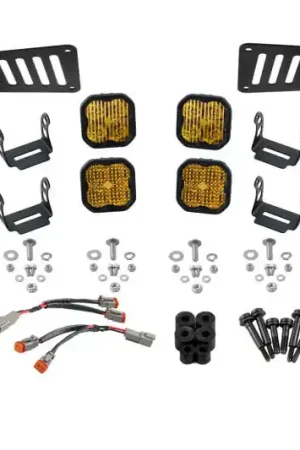 Diode Dynamics 18-21 Jeep JL Wrangler/Gladiator SS3 Cowl LED Bracket Kit - Yellow Sport Don’t Miss Out