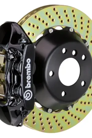 Brembo 13-17 Accord (Gen9) Front GT BBK 4 Piston Cast 365x29 2pc Rotor Drilled-Black Crafted