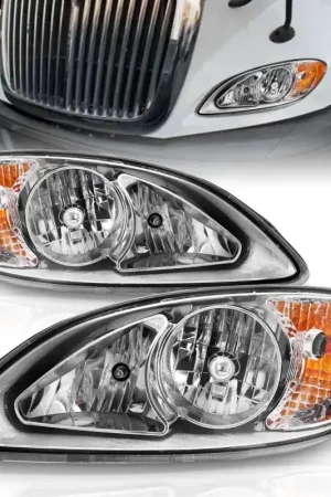 While Supplies Last ANZO 2008-2016 International Prostar Crystal Headlights Chrome Housing