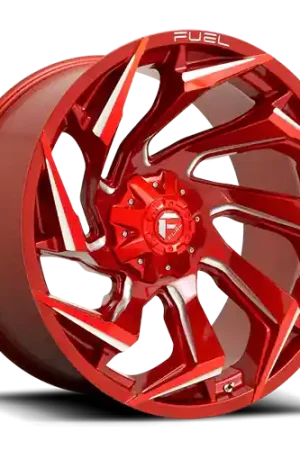 Aluminum Wheels 20X10 Reaction D754 6 On 135/6 On 139.7 Candy Red Milled 106.1 Bore -18 Offset Fuel Off Road Wheels Last Chance