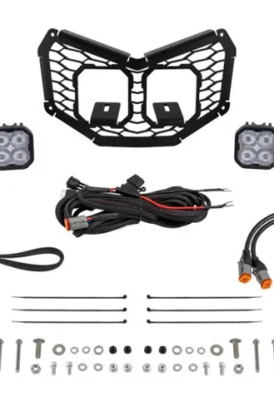 New Release Diode Dynamics 17-24 Can-Am Maverick X3 Stage Series LED Grille Kit - Pro White Fog