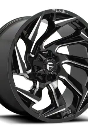 Aluminum Wheels 22X12 Reaction D753 8 On 180 Gloss Black Milled 124.3 Bore -44 Offset Fuel Off Road Wheels Latest