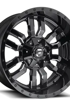 Worldwide Shipping Aluminum Wheels 20X9 Sledge D595 6 On 135/6 On 139.7 Gloss Black Milled 106.1 Bore 20 Offset Fuel Off Road Wheels