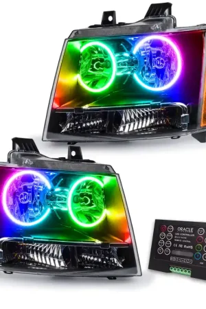 Get Yours Oracle 07-13 Chevy Avalanche Pre-Assembled SMD Headlights - ColorSHIFT w/ 2.0 Controller