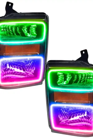 Oracle 08-10 Ford F250/350 LED HL - Black - ColorSHIFT w/o Controller Direct From Factory