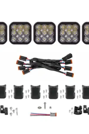 Top Rated Diode Dynamics SS5 Sport Universal CrossLink 7-Pod Lightbar - White Driving