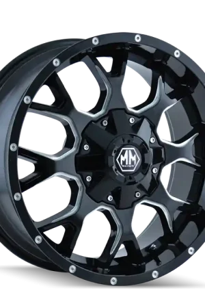 Mayhem 8015 Warrior 17x9 / 8x165.1 BP / -12mm Offset / 130.8mm Hub Gloss Black Milled Wheel Get Yours