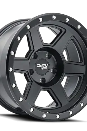 Holiday Sale Dirty Life Compound 9315 18x9 / 6x139.7 BP / -12mm Offset / 106mm Hub Matte Black Wheel