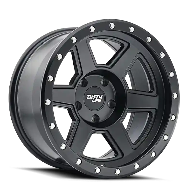 Holiday Sale Dirty Life Compound 9315 18x9 / 6x139.7 BP / -12mm Offset / 106mm Hub Matte Black Wheel