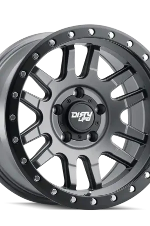 Dirty Life 9309 Canyon Pro 17x9/5x127 BP/-38mm Offset/71.5mm Hub Satin Graphite Wheel - Beadlock Genuine