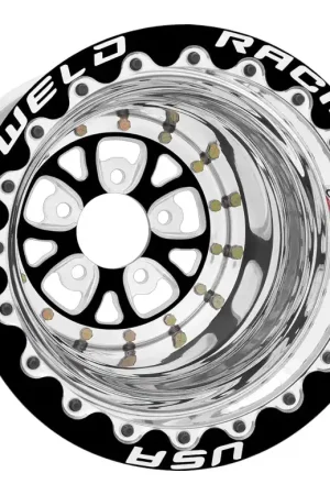 Holiday Sale Weld V-Series 15x14 / 5x4.75 BP / 7in. BS Black Wheel - Black Single Beadlock MT