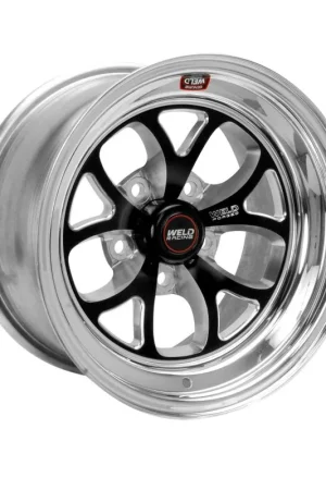 Exclusive Weld S76 15x18.33 / 5x4.75 BP / 6.5in. BS Black Wheel (Medium Pad) - Non-Beadlock