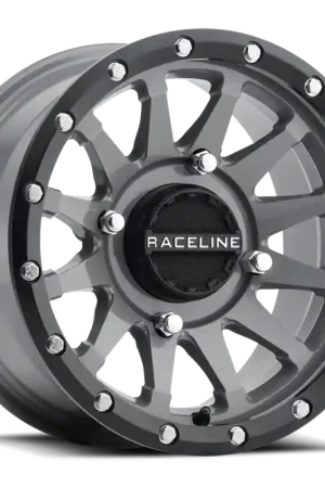 Special Discount Raceline A95SG Trophy 14x7in / 4x137 BP / 10mm Offset / 110.18mm Bore - Grey & Black Lip Wheel