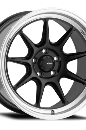 Konig Countergram 18x10.5B 5x120 ET25 Matte Black / Matte Machined Lip Price Cut