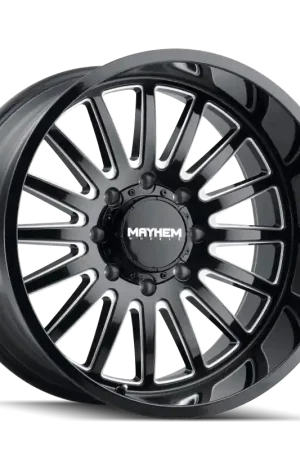 Mayhem 8114 Utopia 20x10 / 6x139.7 BP / -19mm Offset / 106mm Hub Black w/ Milled Spokes Wheel Today Only